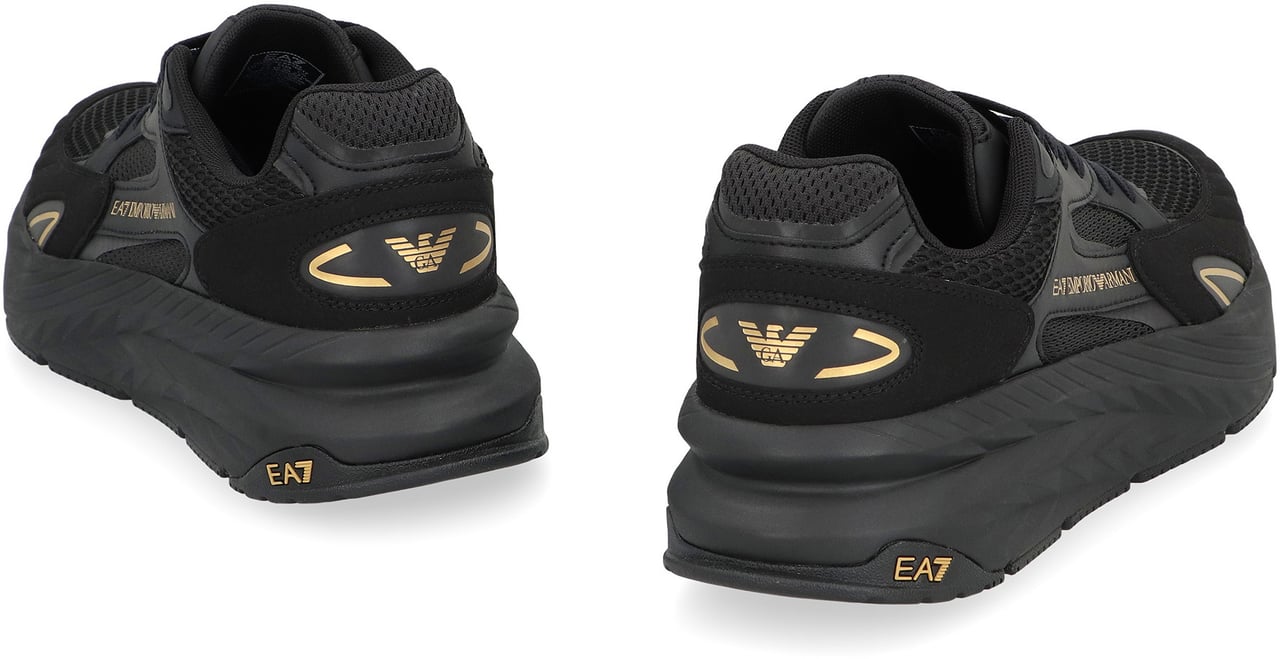 EA7 Mesh sneakers Zwart