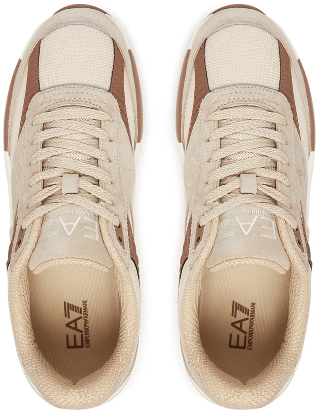 EA7 Sneakers Beigecioccolato Beige