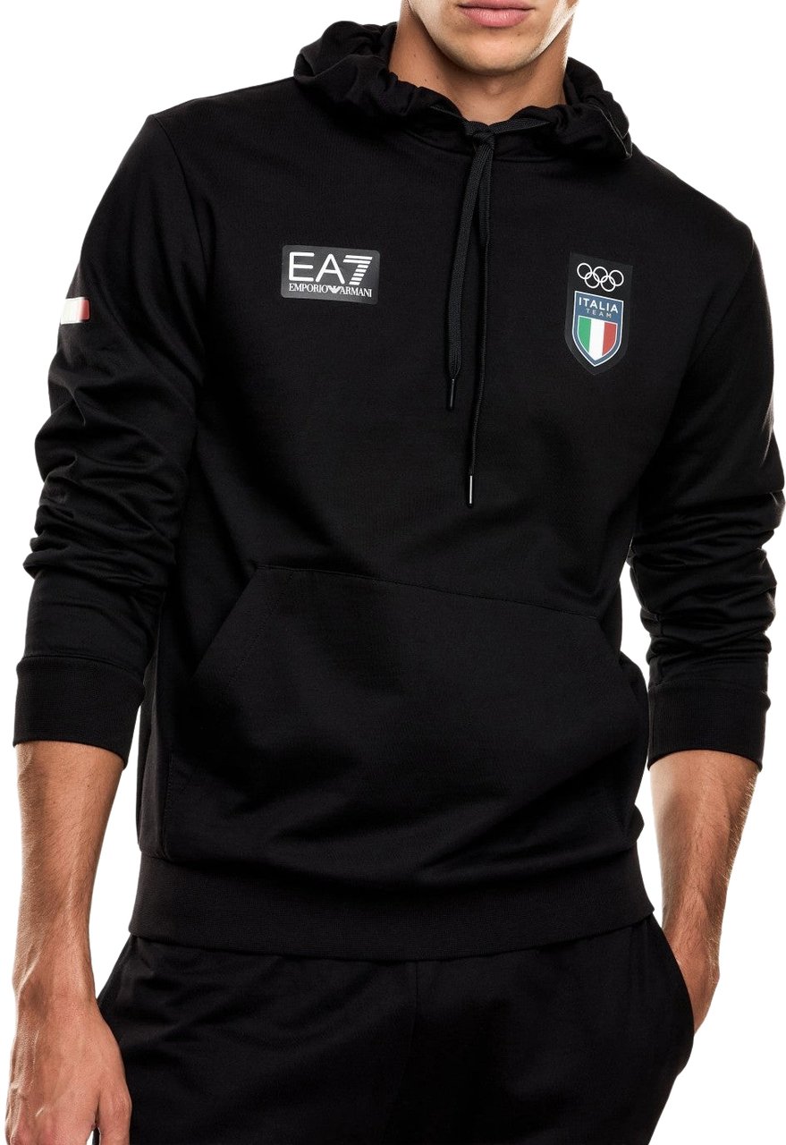 EA7 Capsul Olimpiadi Milano-cortina 2026  Sweatshirt Ea7 By Emporio Armani Zwart