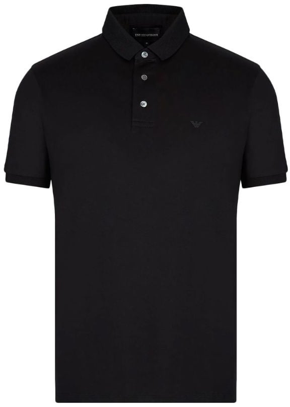 EA7 Emporio Armani Jersey Polo Shirt Nero Zwart