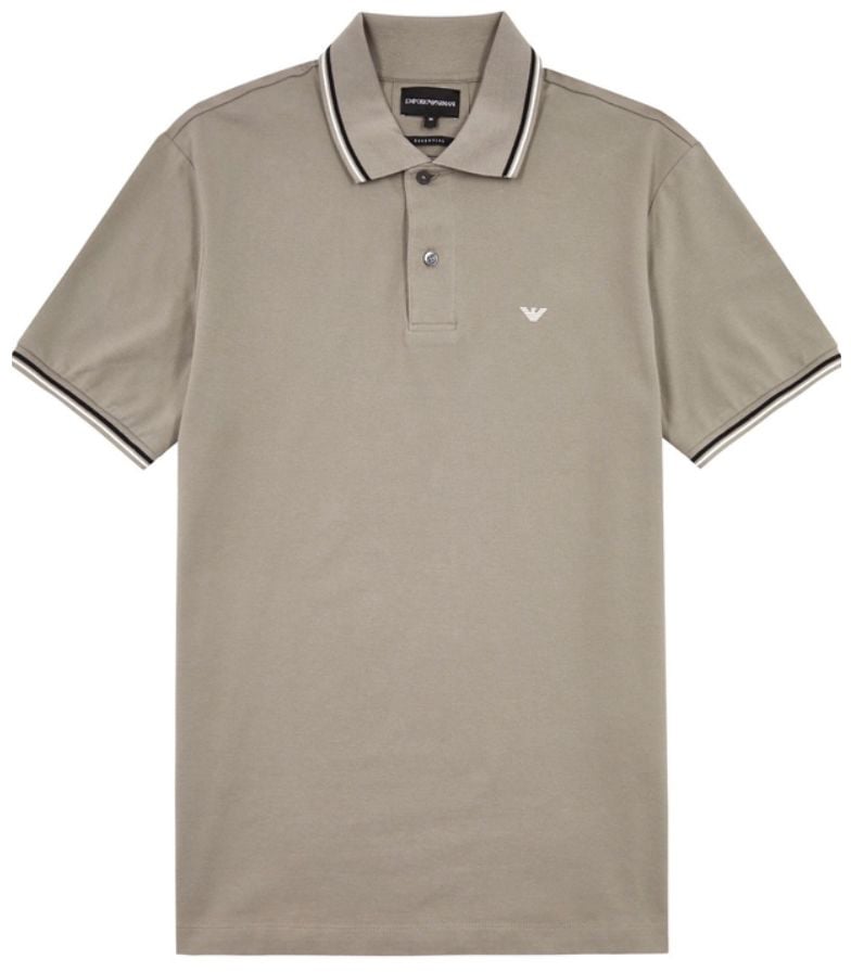 EA7 Emporio Armani Jersey Polo Shirt Grey Grijs