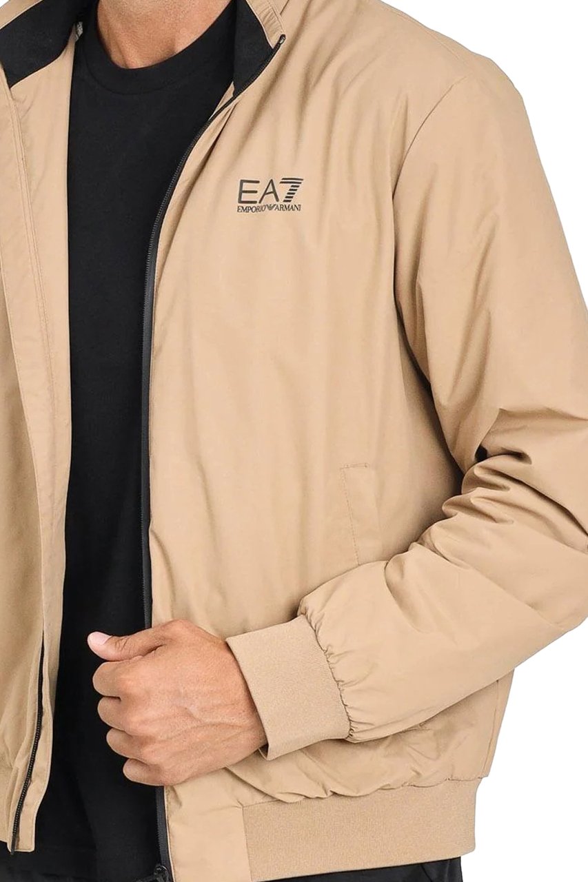 EA7 Coats Camel Beige
