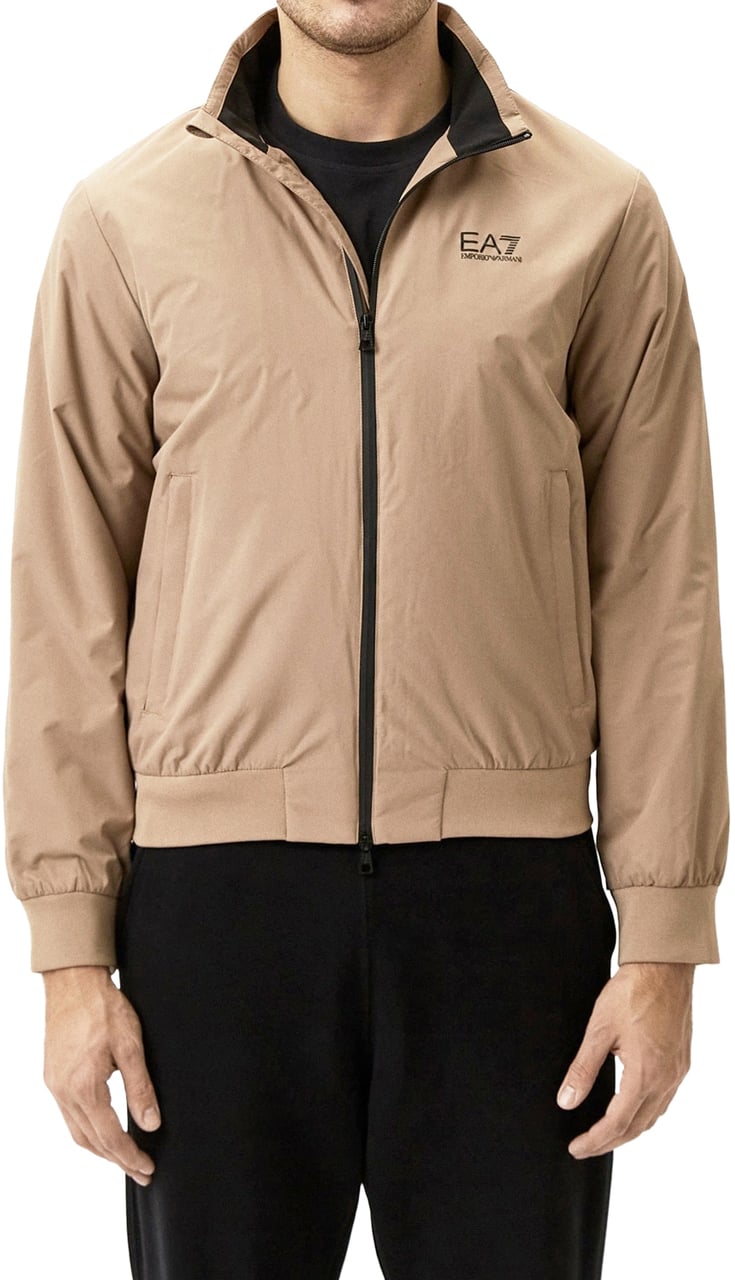 EA7 Coats Camel Beige
