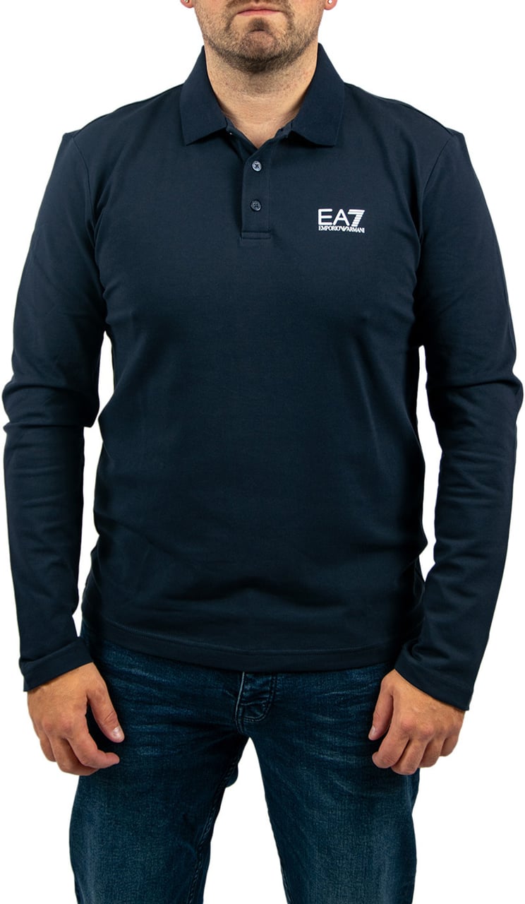 EA7 Polo Shirt Blauw