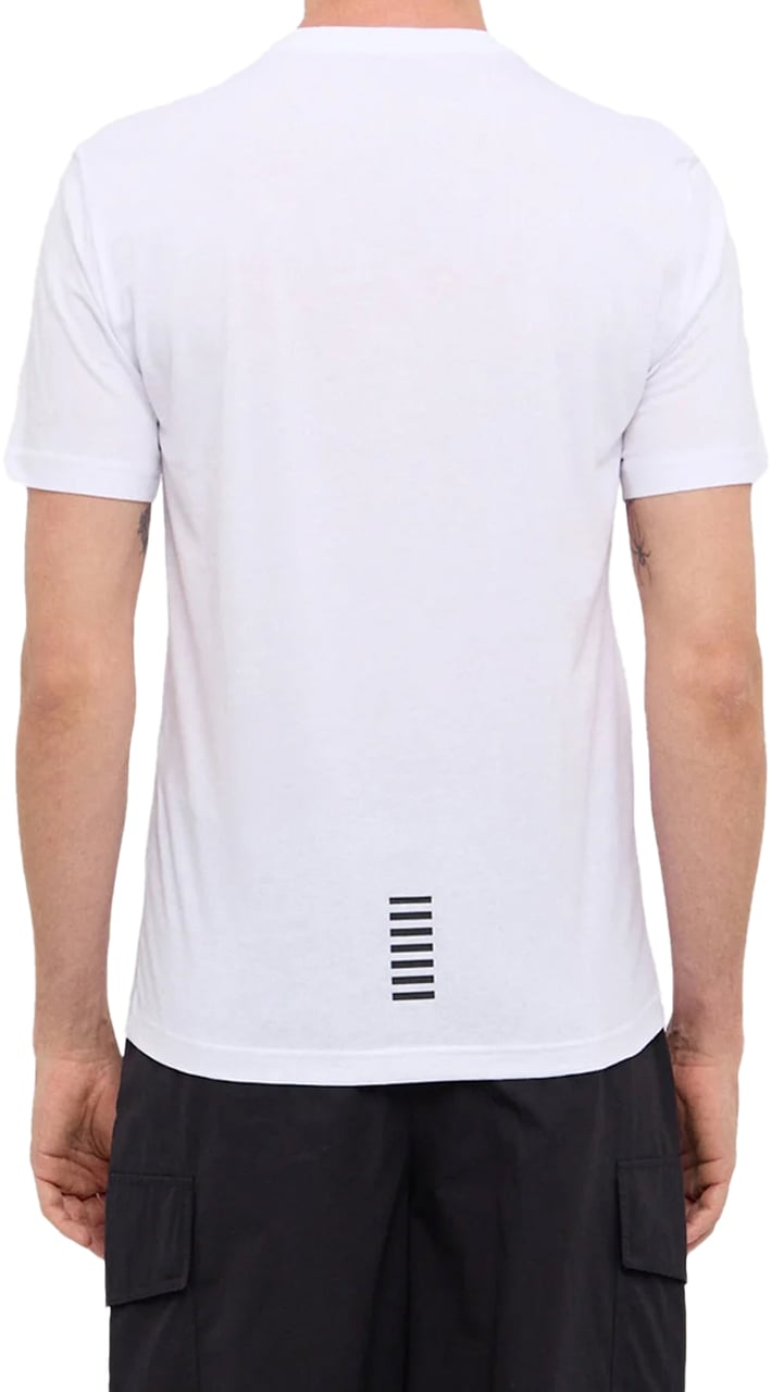 EA7 T-Shirts And Polos Whiteblack Logo Wit