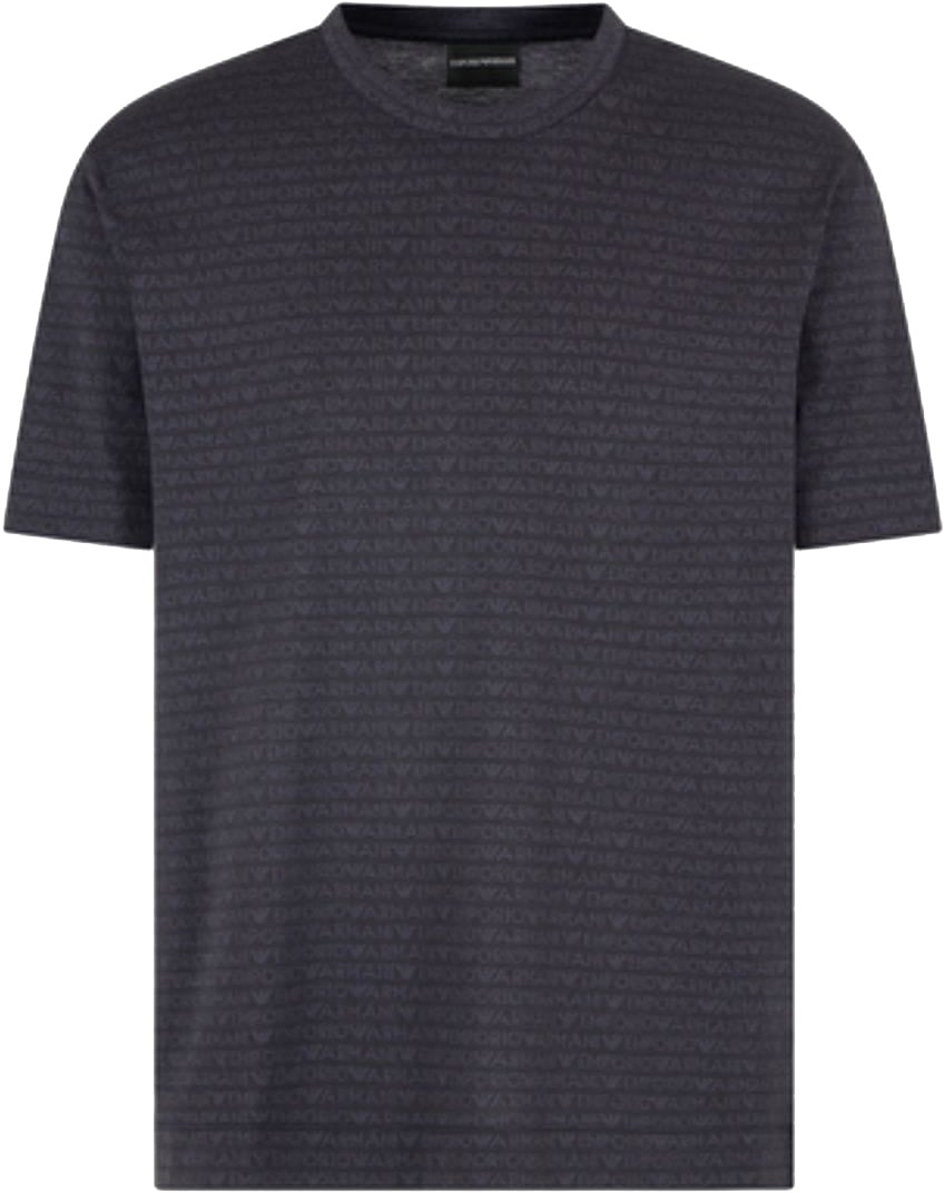 EA7 Emporio Armani T-Shirt Jersey All over Print Grijs Grijs