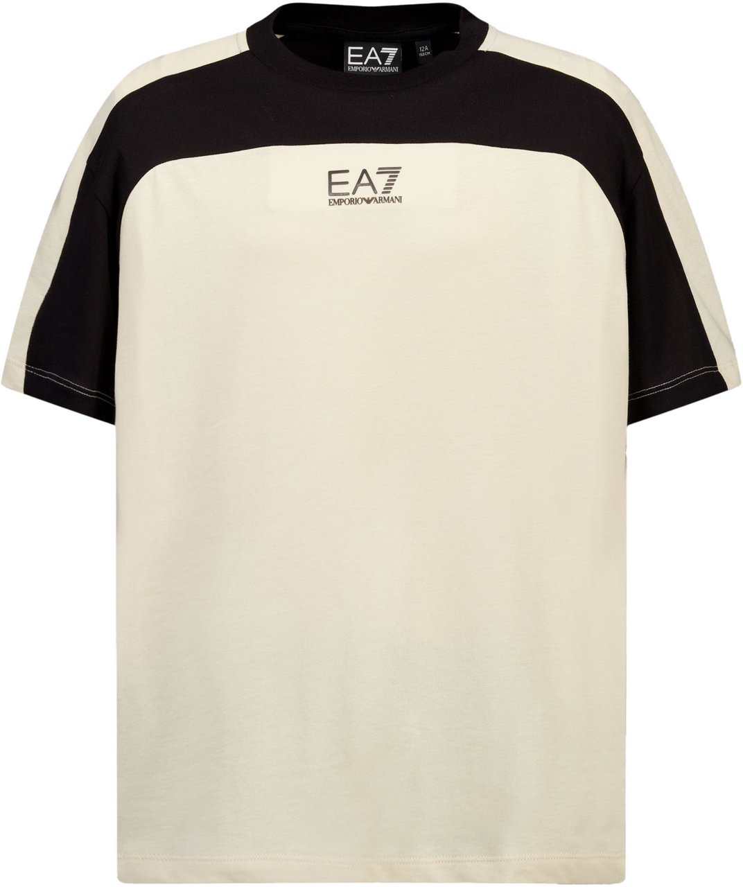 EA7 Kinder Jongens T-Shirt In Off White Wit
