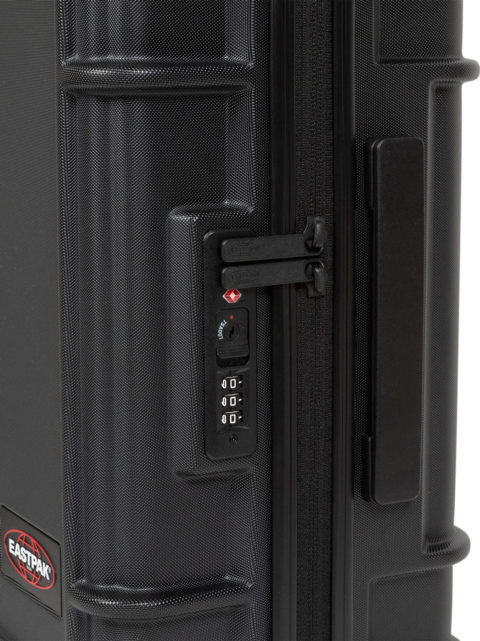 EASTPAK Sturdy Black Hard Shell Suitcase with Telescopic Handle Zwart