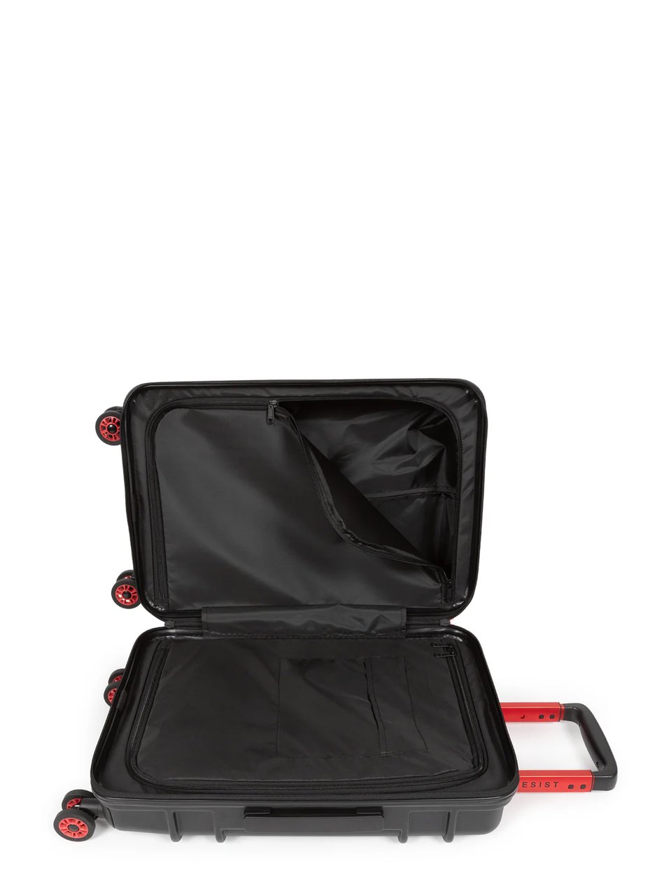 EASTPAK Sturdy Black Hard Shell Suitcase with Telescopic Handle Zwart