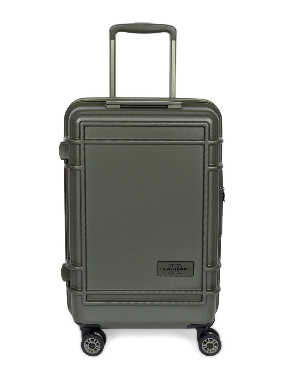 EASTPAK Textured Hard-Shell Suitcase in Olive Green Grijs