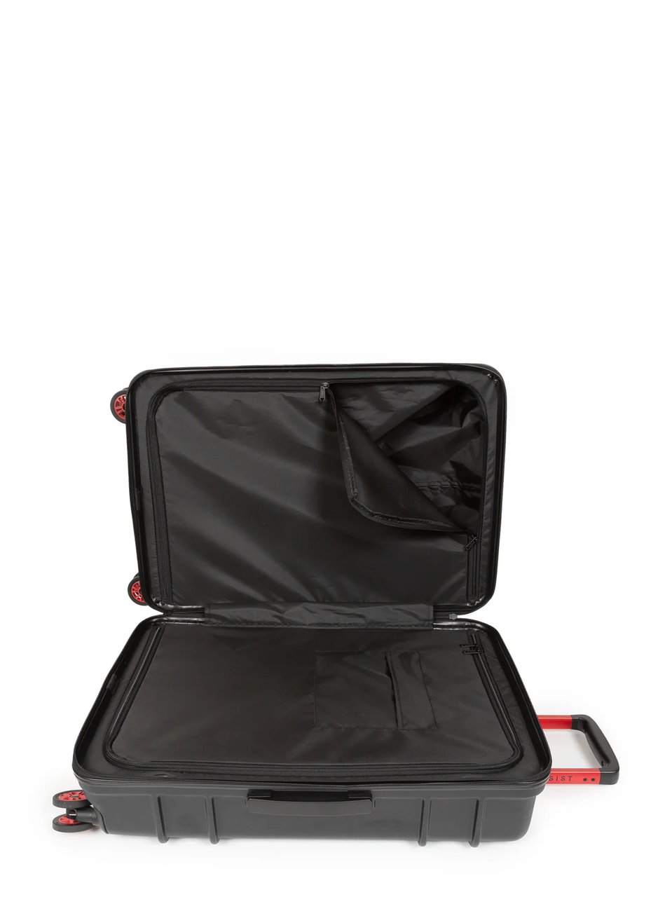 EASTPAK Rectangular Hard Shell Suitcase with Textured Detailing Zwart