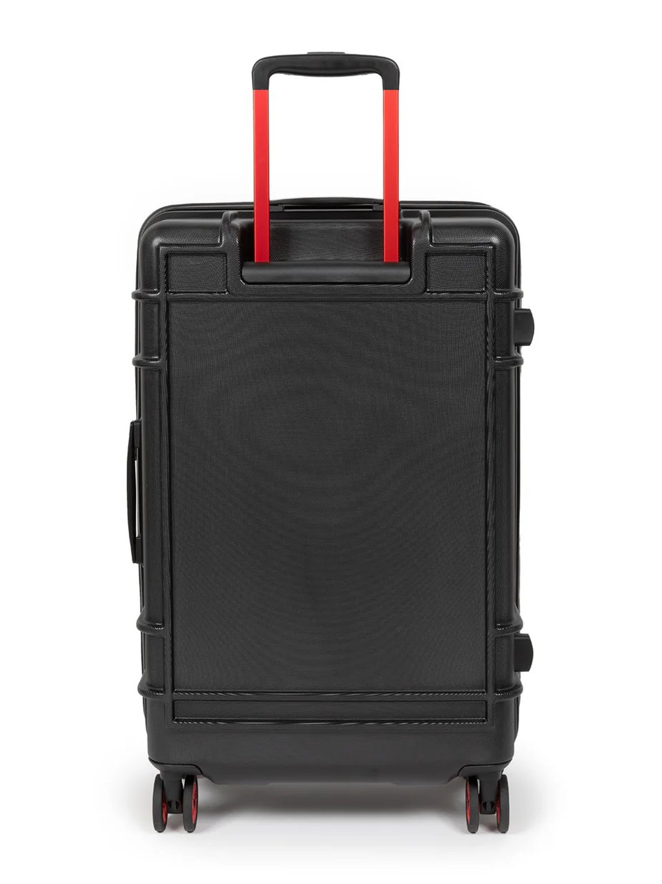 EASTPAK Rectangular Hard Shell Suitcase with Textured Detailing Zwart