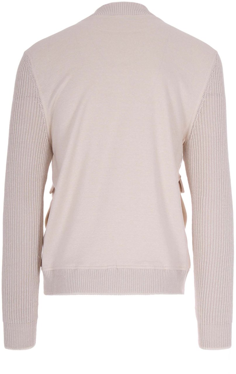 Eleventy Lightweight Cotton-Linen Blend Jacket with High Collar Wit