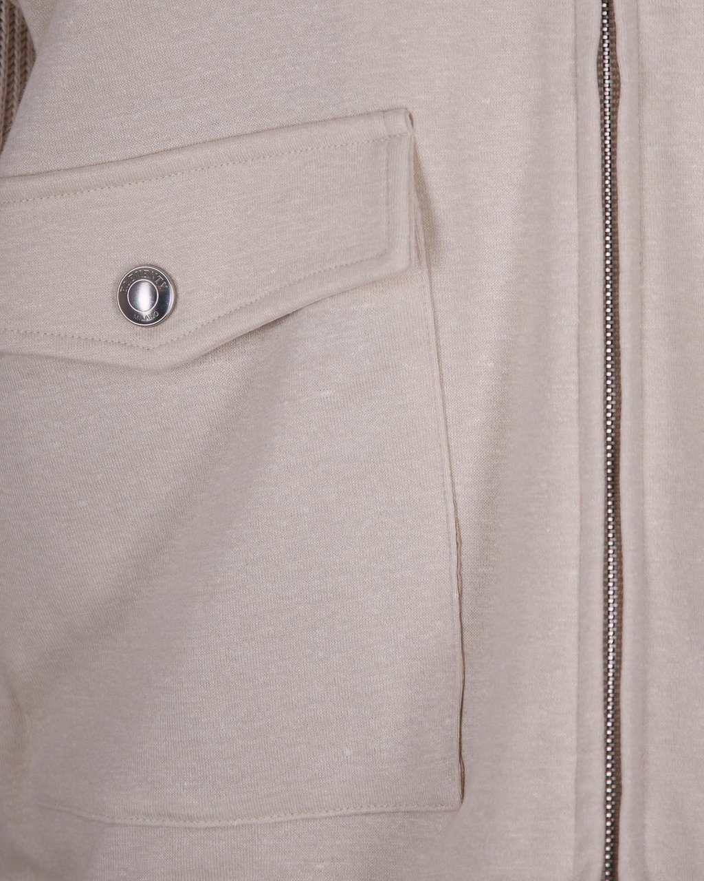 Eleventy Lightweight Cotton-Linen Blend Jacket with High Collar Wit