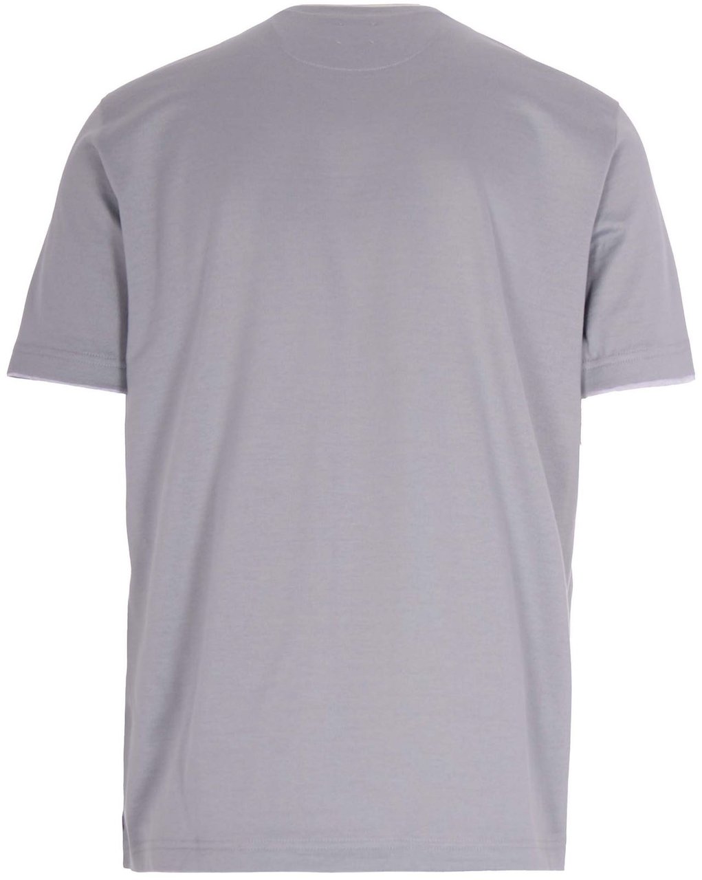Eleventy Contrast Trim Crewneck T-Shirt Wit