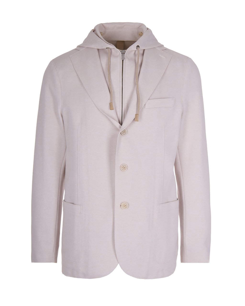 Eleventy Sand Hooded Jacket Wit