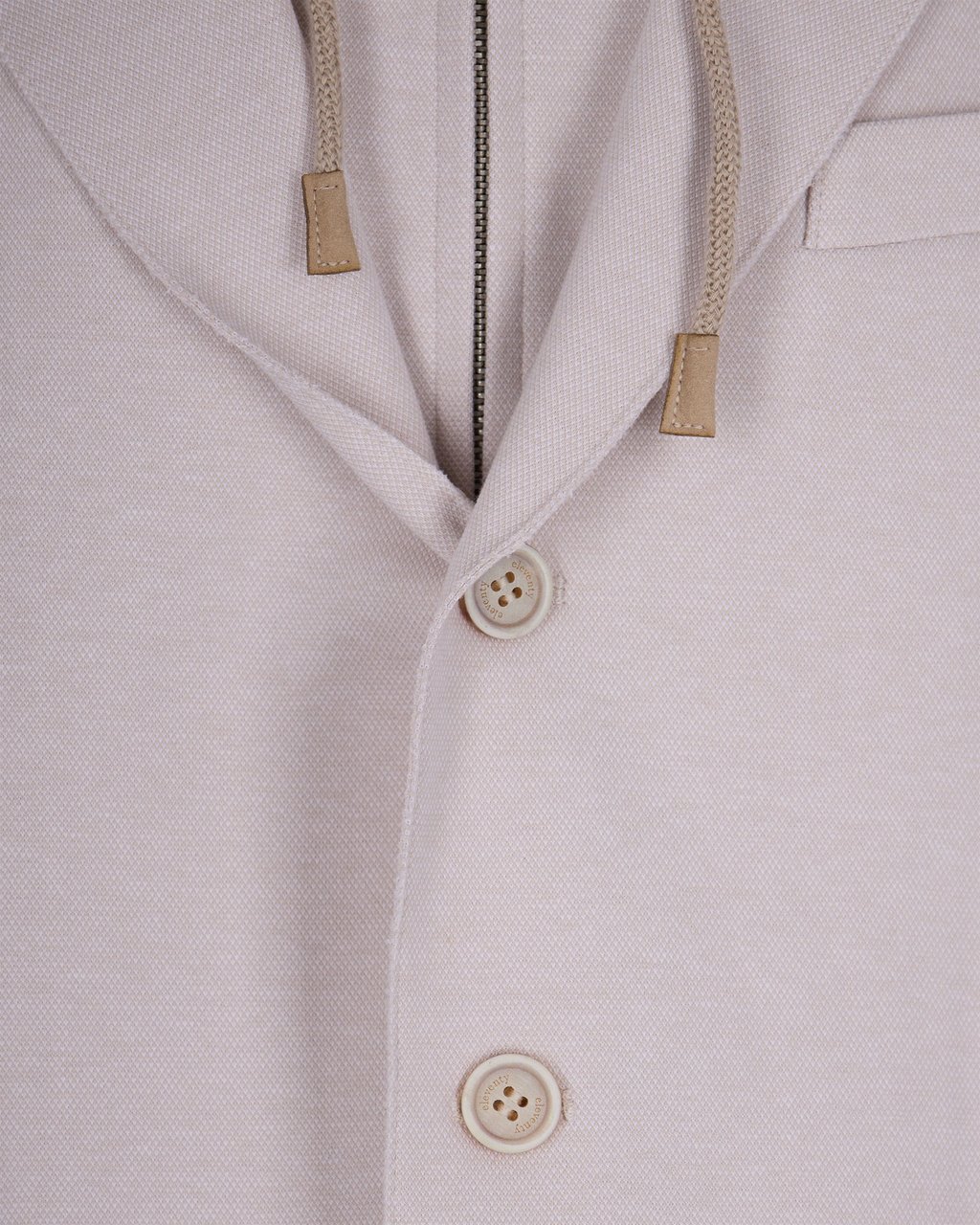 Eleventy Sand Hooded Jacket Wit