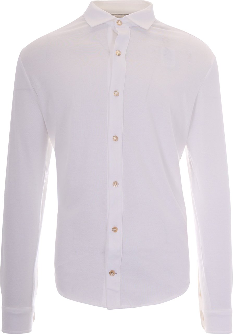 Eleventy White Jersey Shirt Wit