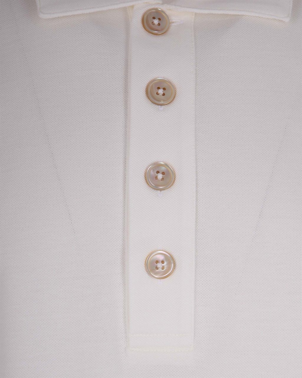 Eleventy White Half Sleeve Polo Wit