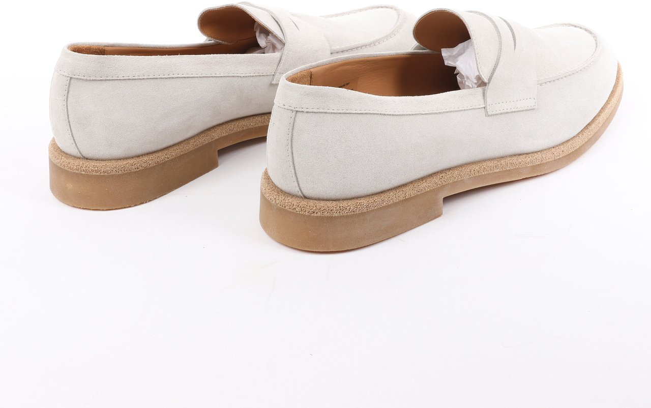 Eleventy ELEVENTY Suede Loafers in Light Gray, Side 44 EU Grijs