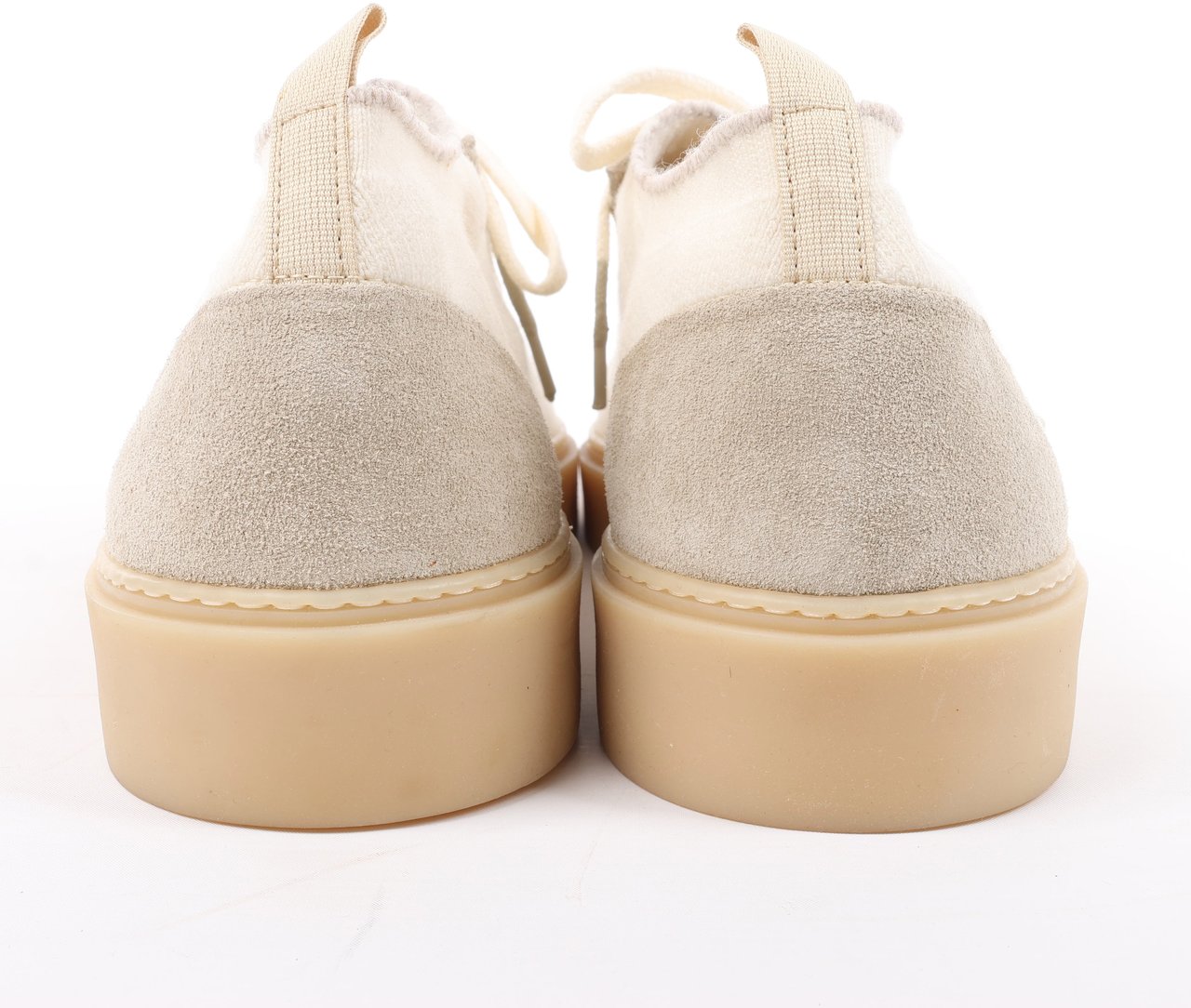 Eleventy ELEVENTY Panelled Knitted Sneakers in Beige, Size 44 EU Beige