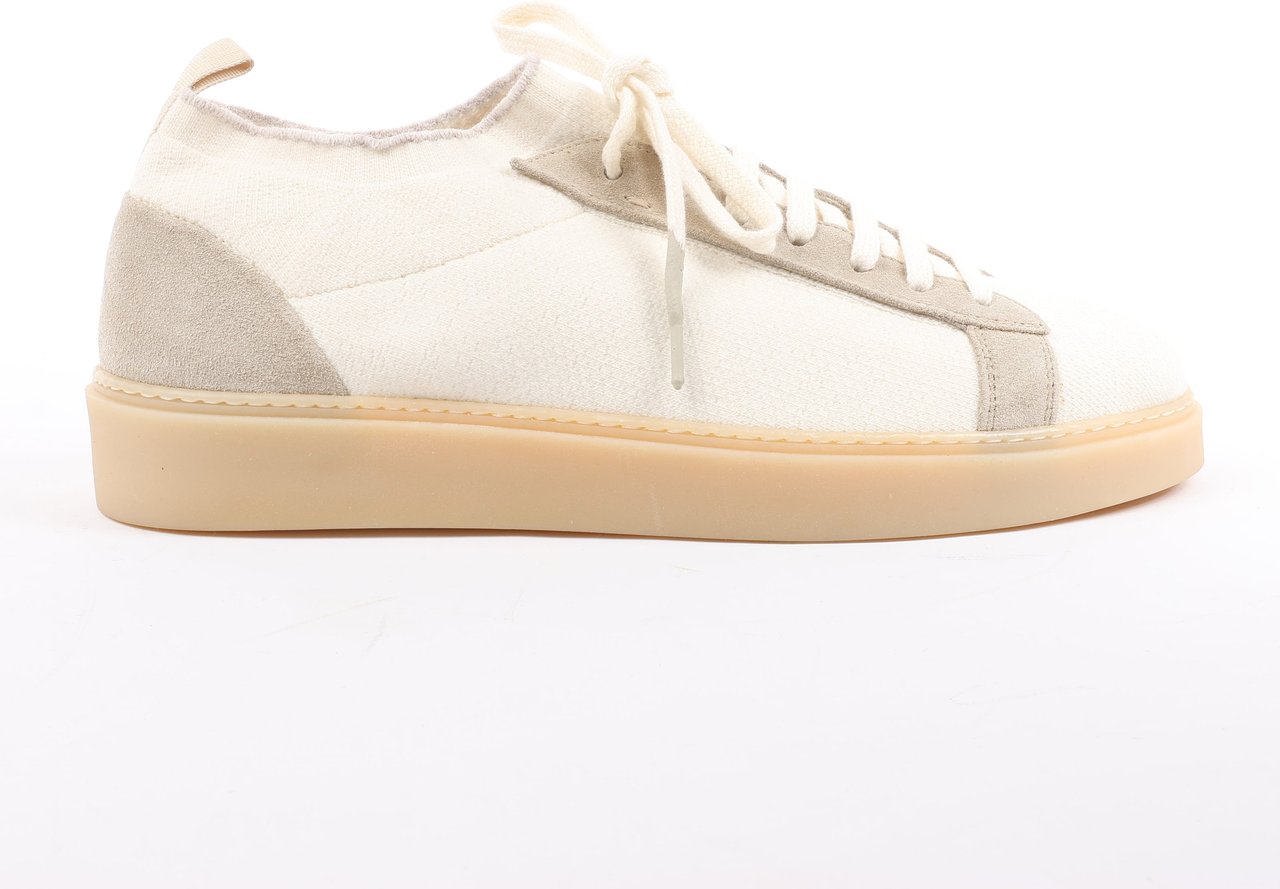 Eleventy ELEVENTY Panelled Knitted Sneakers in Beige, Size 44 EU Beige