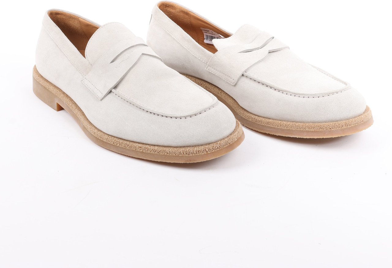 Eleventy ELEVENTY Suede Loafers in Light Gray, Side 44 EU Grijs