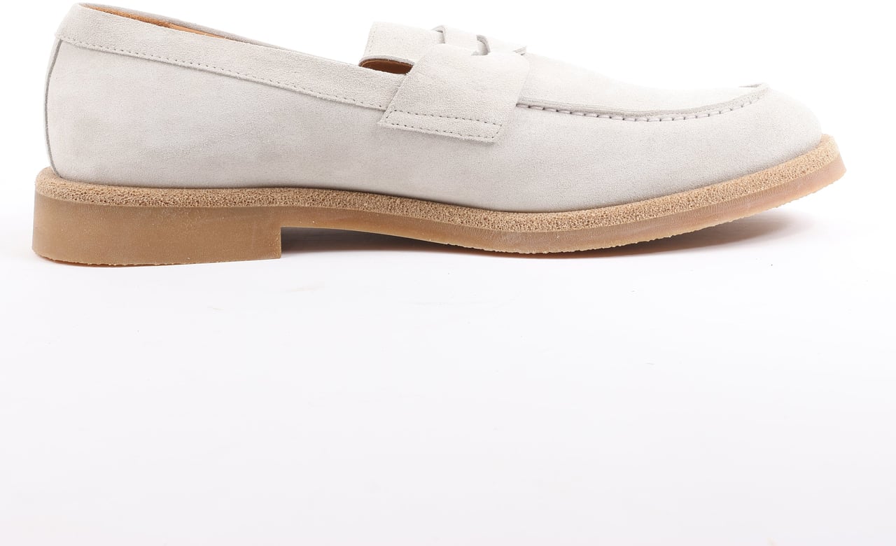Eleventy ELEVENTY Suede Loafers in Light Gray, Side 44 EU Grijs