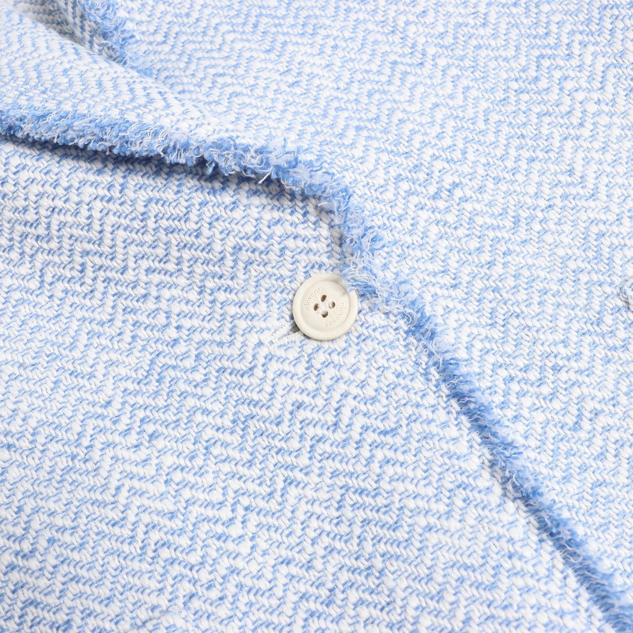 Eleventy Eleventy Fringed Single-Breasted blazer in Light Blue, Size 38 IT Blauw