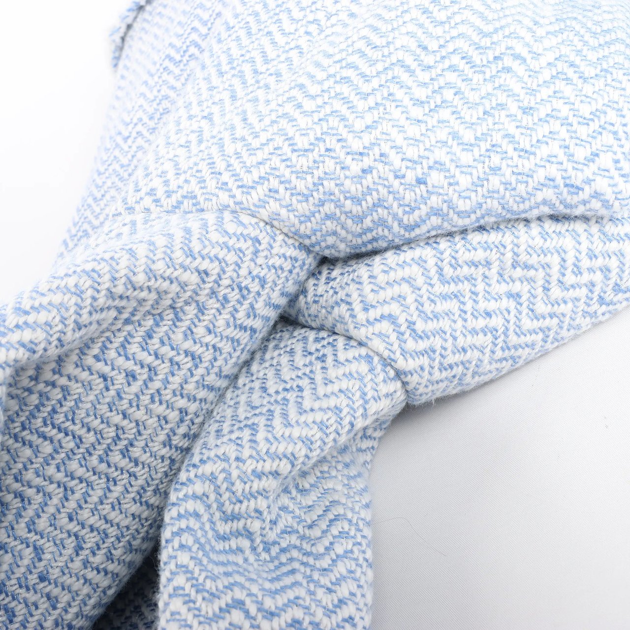 Eleventy Eleventy Fringed Single-Breasted blazer in Light Blue, Size 38 IT Blauw