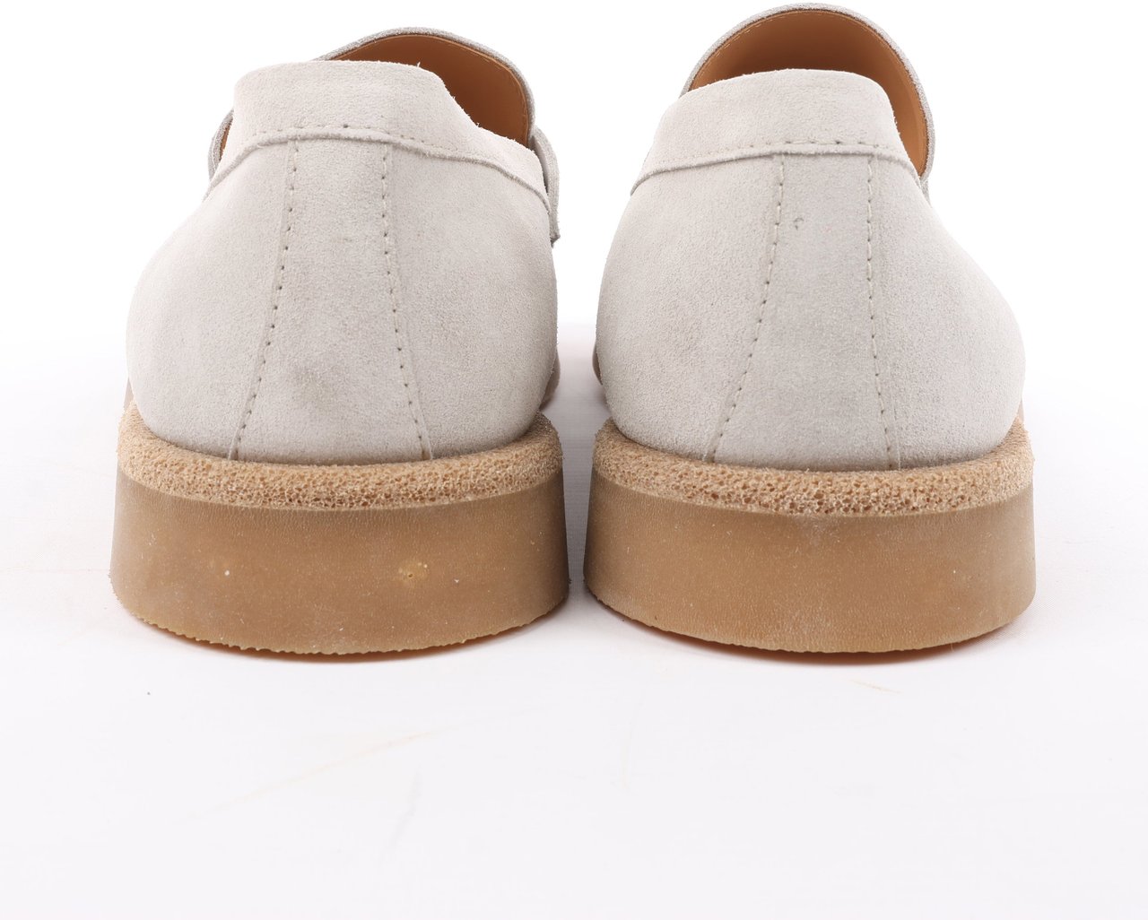 Eleventy ELEVENTY Suede Loafers in Light Gray, Side 44 EU Grijs