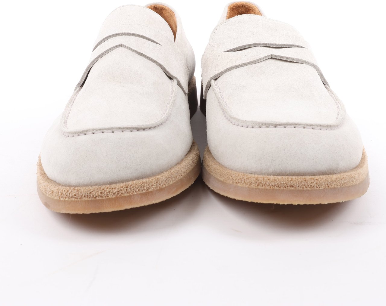 Eleventy ELEVENTY Suede Loafers in Light Gray, Side 44 EU Grijs