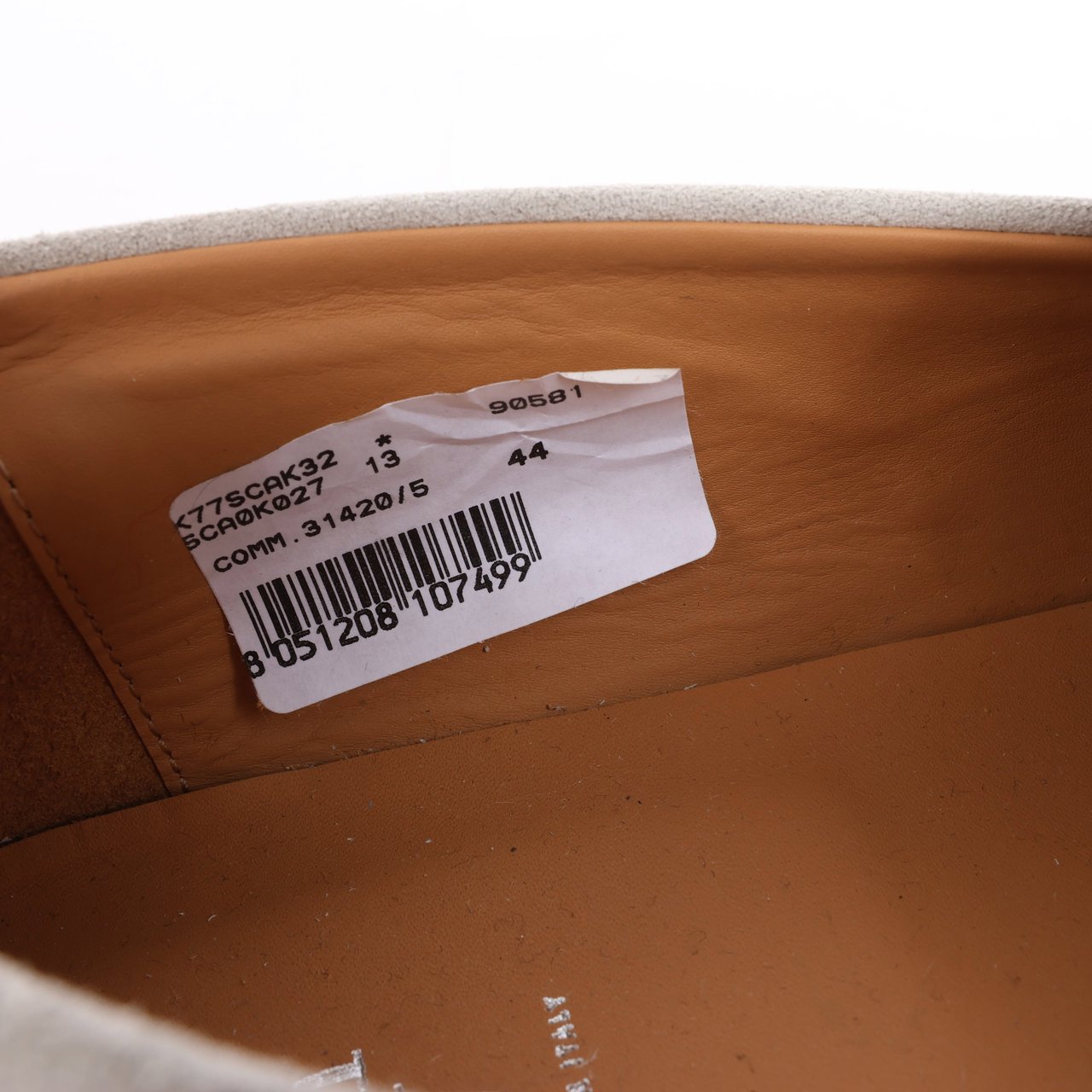 Eleventy ELEVENTY Suede Loafers in Light Gray, Side 44 EU Grijs