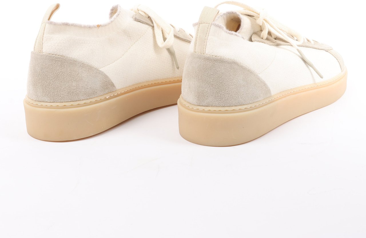 Eleventy ELEVENTY Panelled Knitted Sneakers in Beige, Size 44 EU Beige