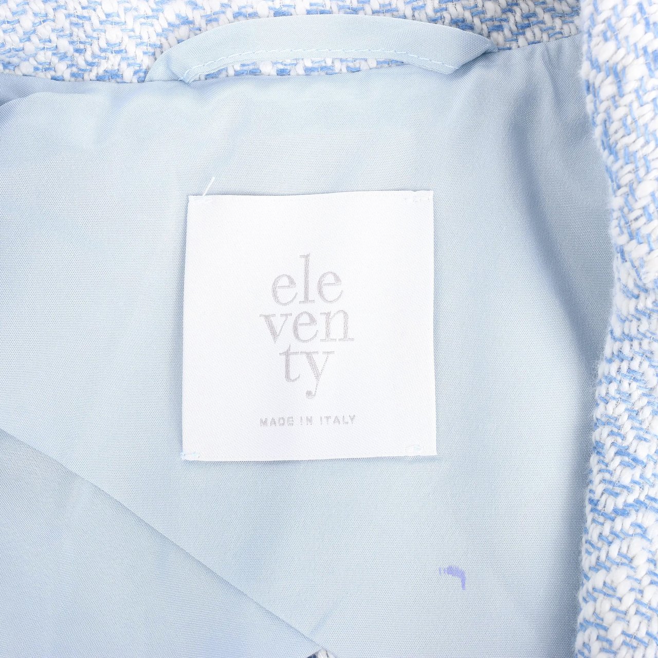 Eleventy Eleventy Fringed Single-Breasted blazer in Light Blue, Size 38 IT Blauw