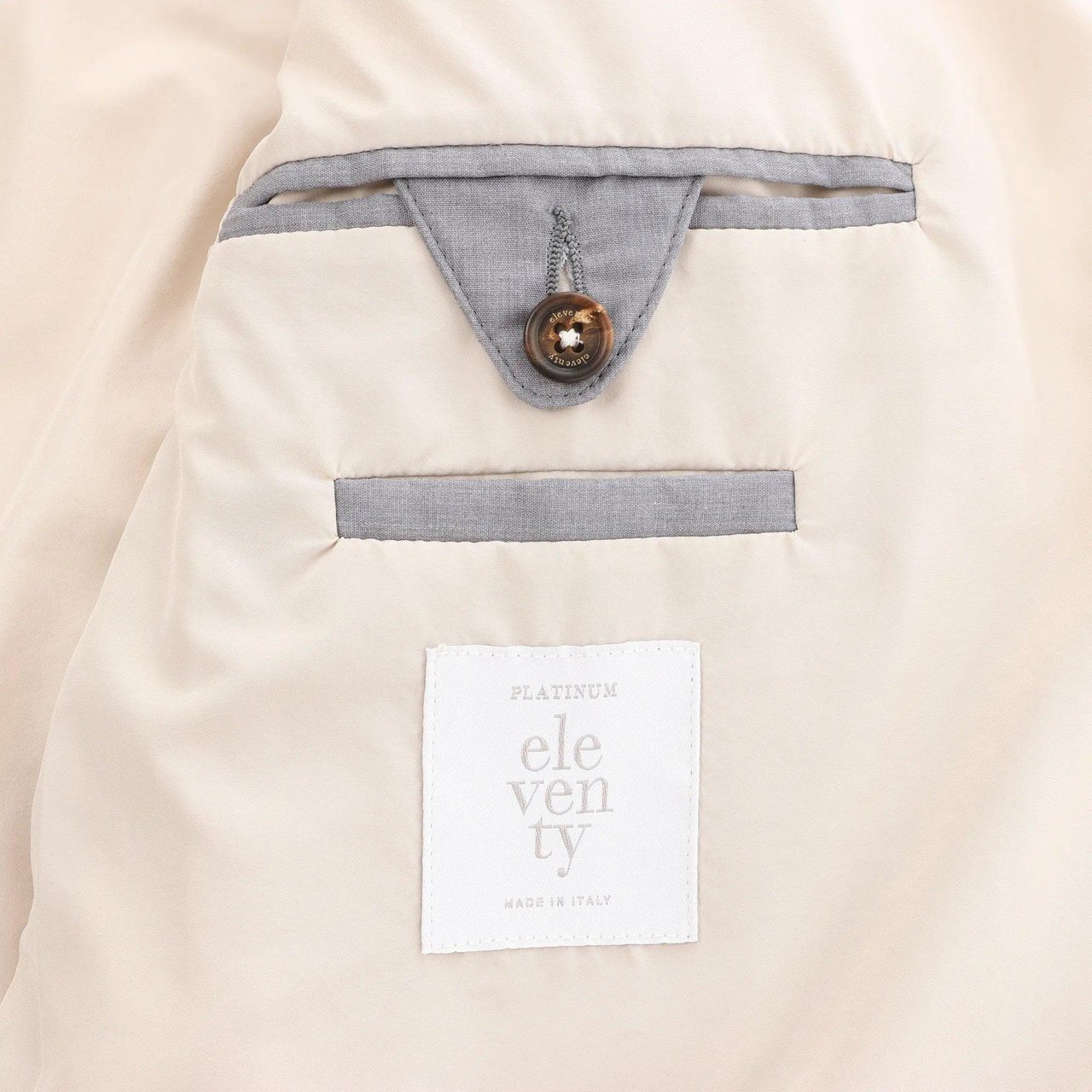 Eleventy Eleventy Hooded Wool Vest in Beige, Size 50 IT Beige