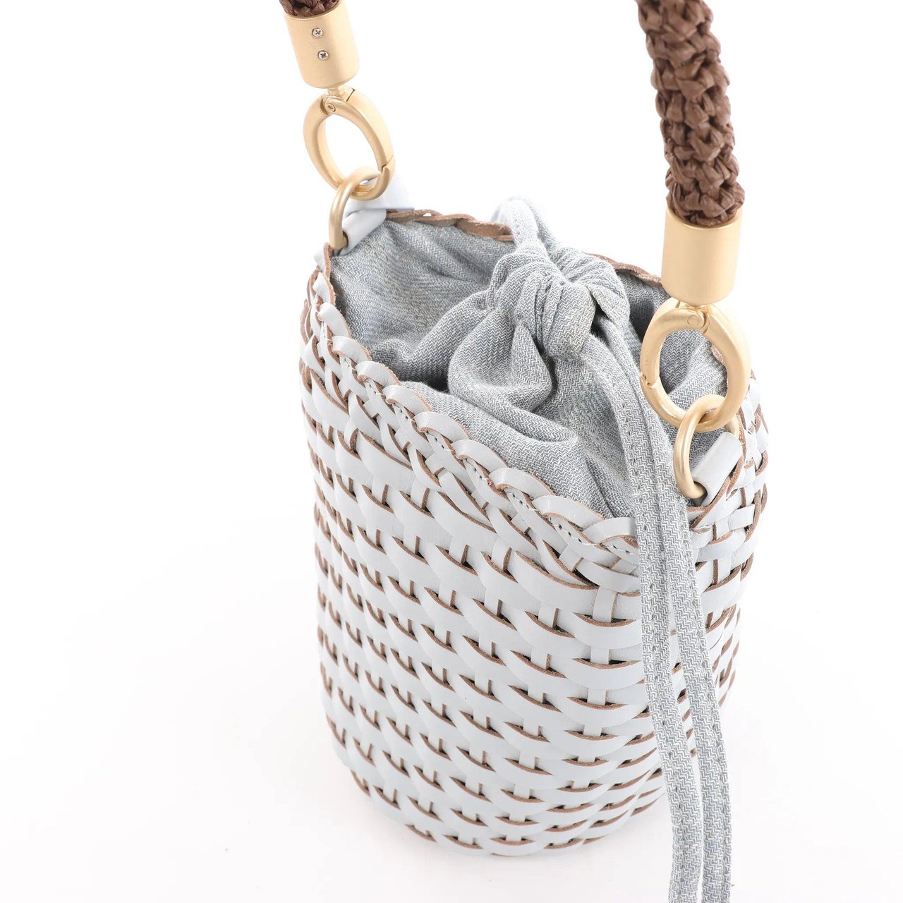 Eleventy Eleventy Top Handle Leather Handbag in Blue Blauw