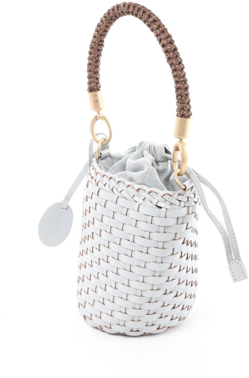 Eleventy Eleventy Top Handle Leather Handbag in Blue Blauw