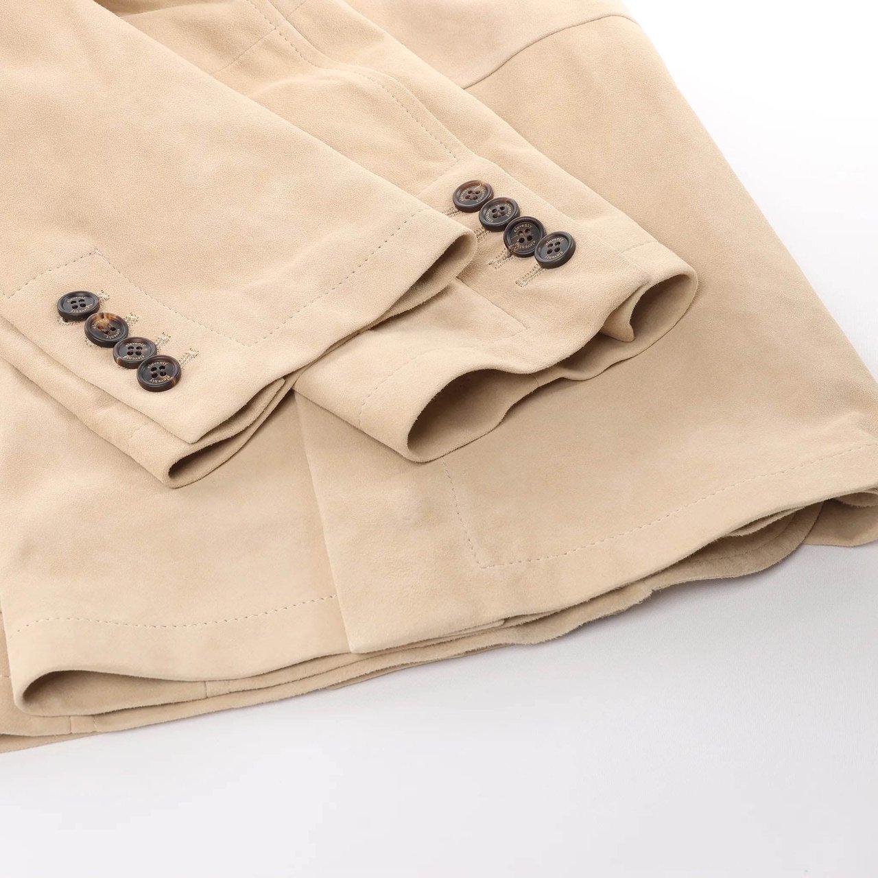 Eleventy Eleventy Suede Jacket Slim Fit in Tortora Beige, Size 58 IT Beige