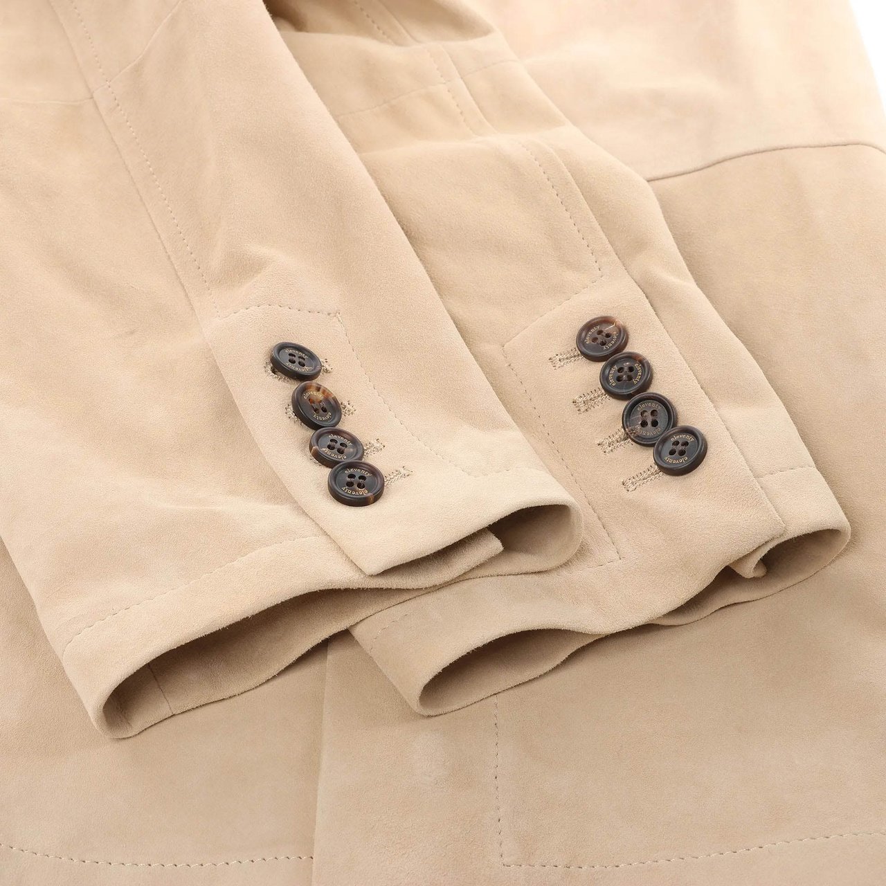Eleventy Eleventy Suede Jacket Slim Fit in Tortora Beige, Size 58 IT Beige
