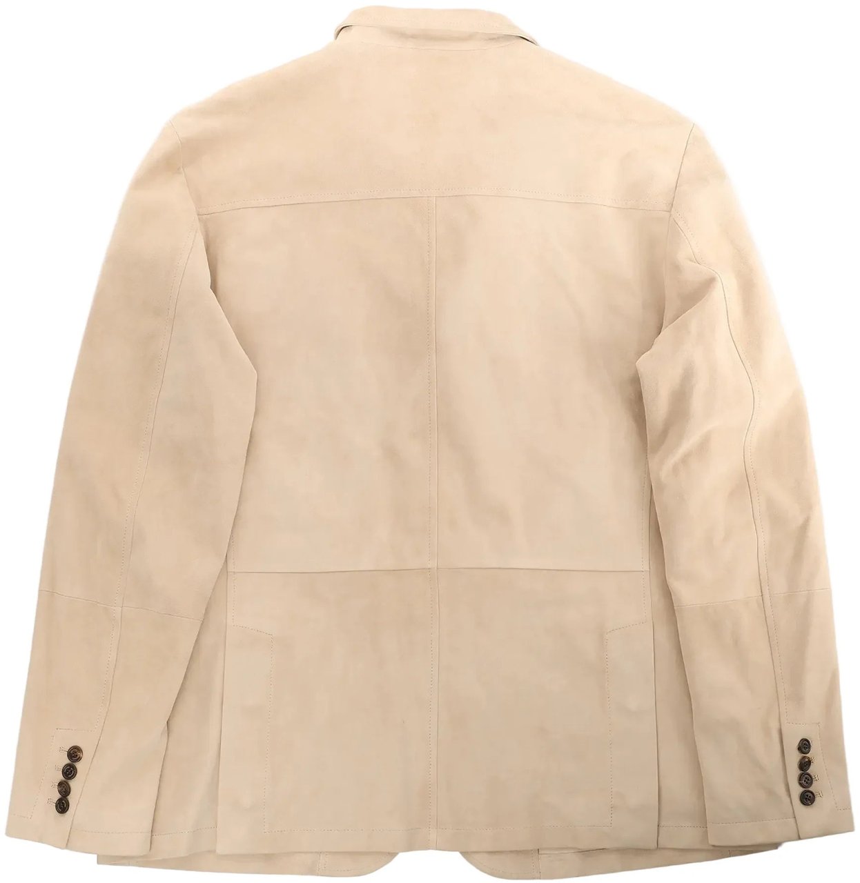 Eleventy Suede Jacket Slim Fit in Tortora Beige, Size 58 IT Beige