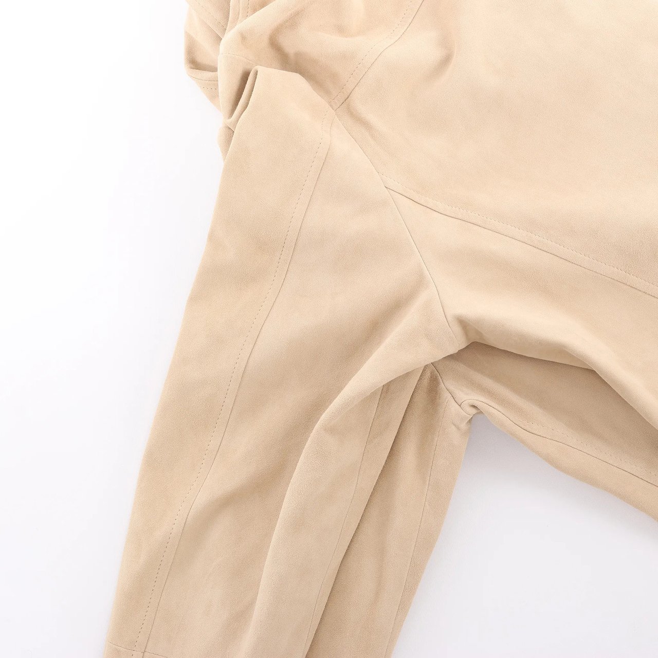 Eleventy Suede Jacket Slim Fit in Tortora Beige, Size 58 IT Beige