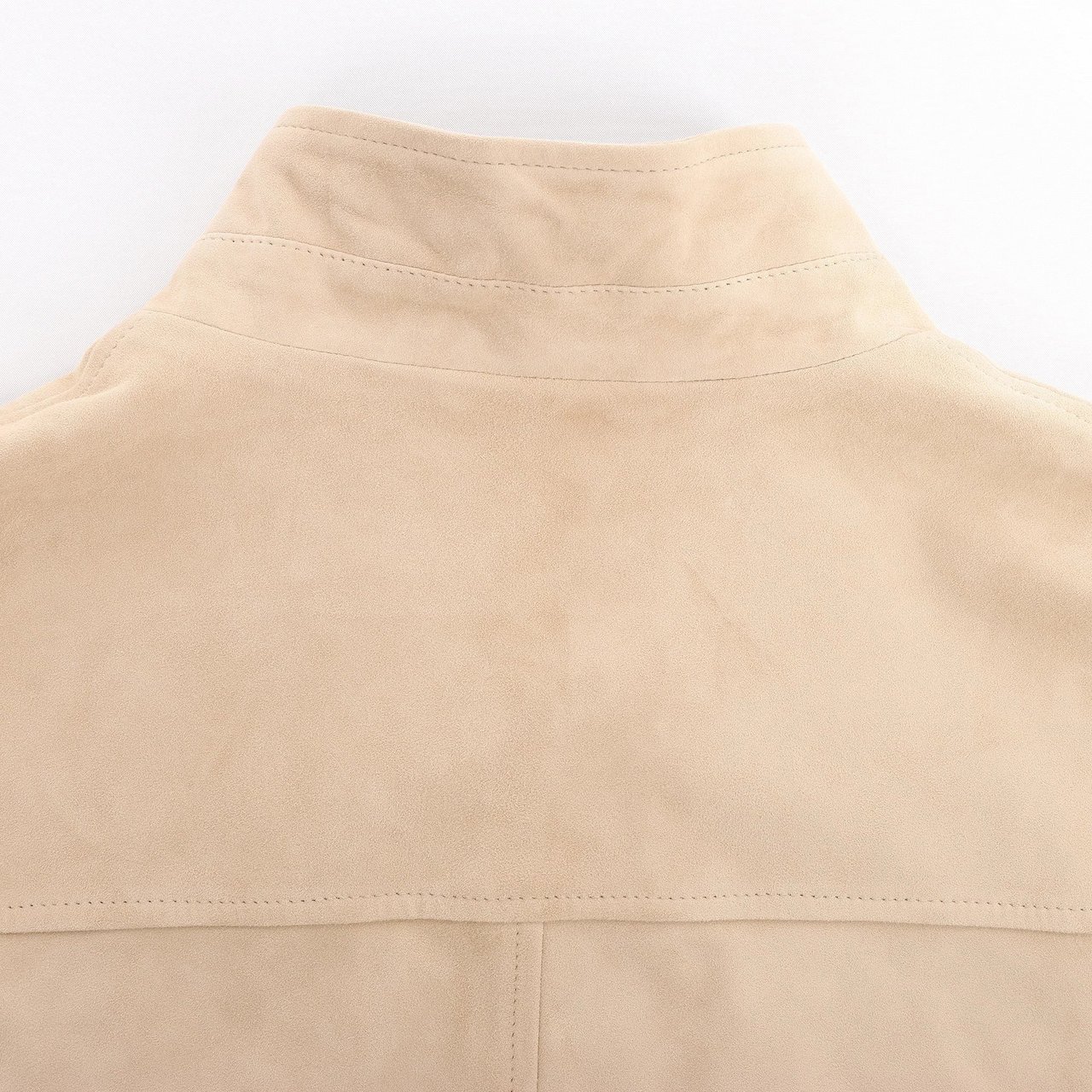 Eleventy Suede Jacket Slim Fit in Tortora Beige, Size 58 IT Beige
