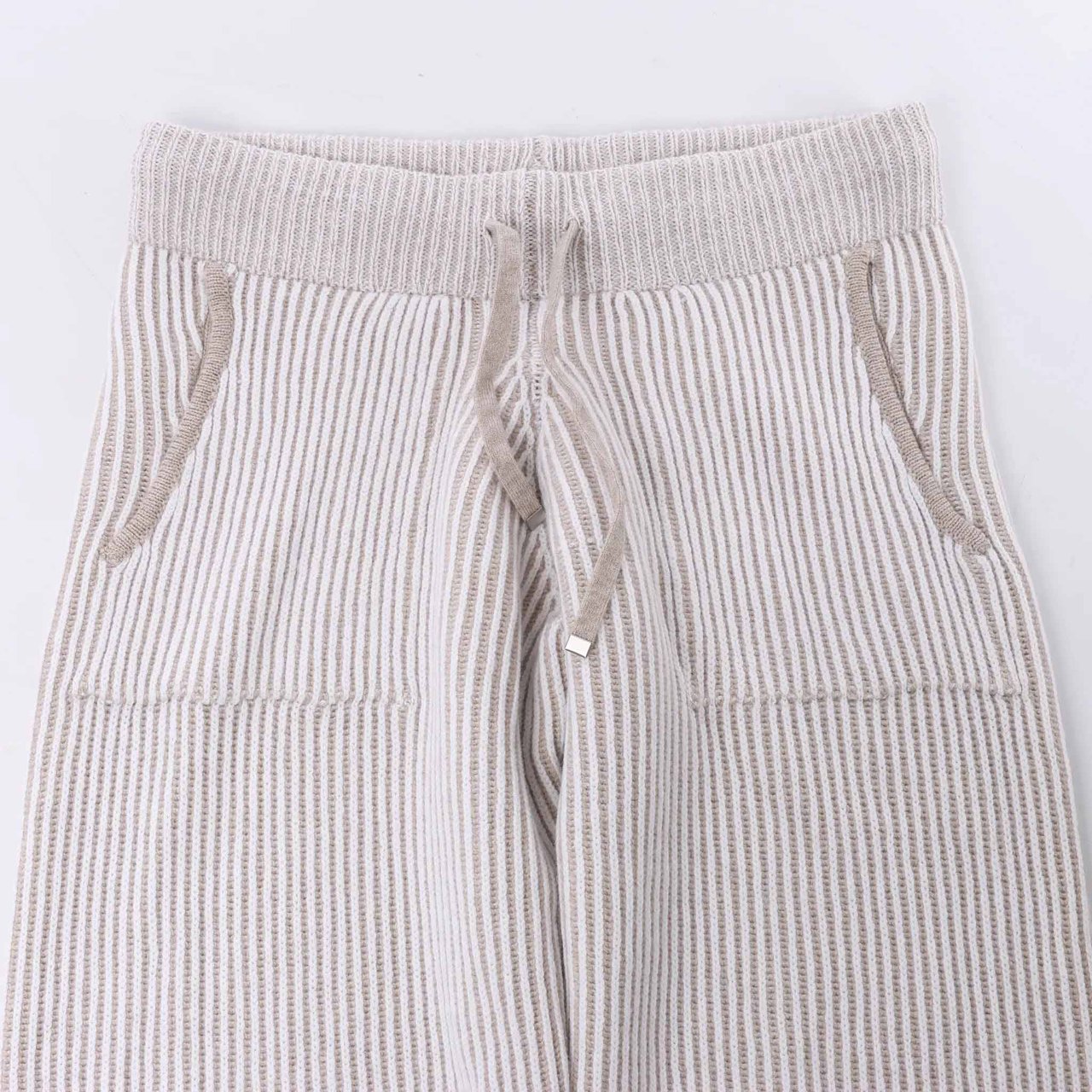 Eleventy Casual Wool Trousers in Light Gray, Size M Grijs