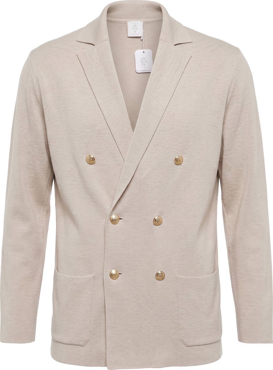 Eleventy Double-Breasted Blazer in Beige, Size S Beige
