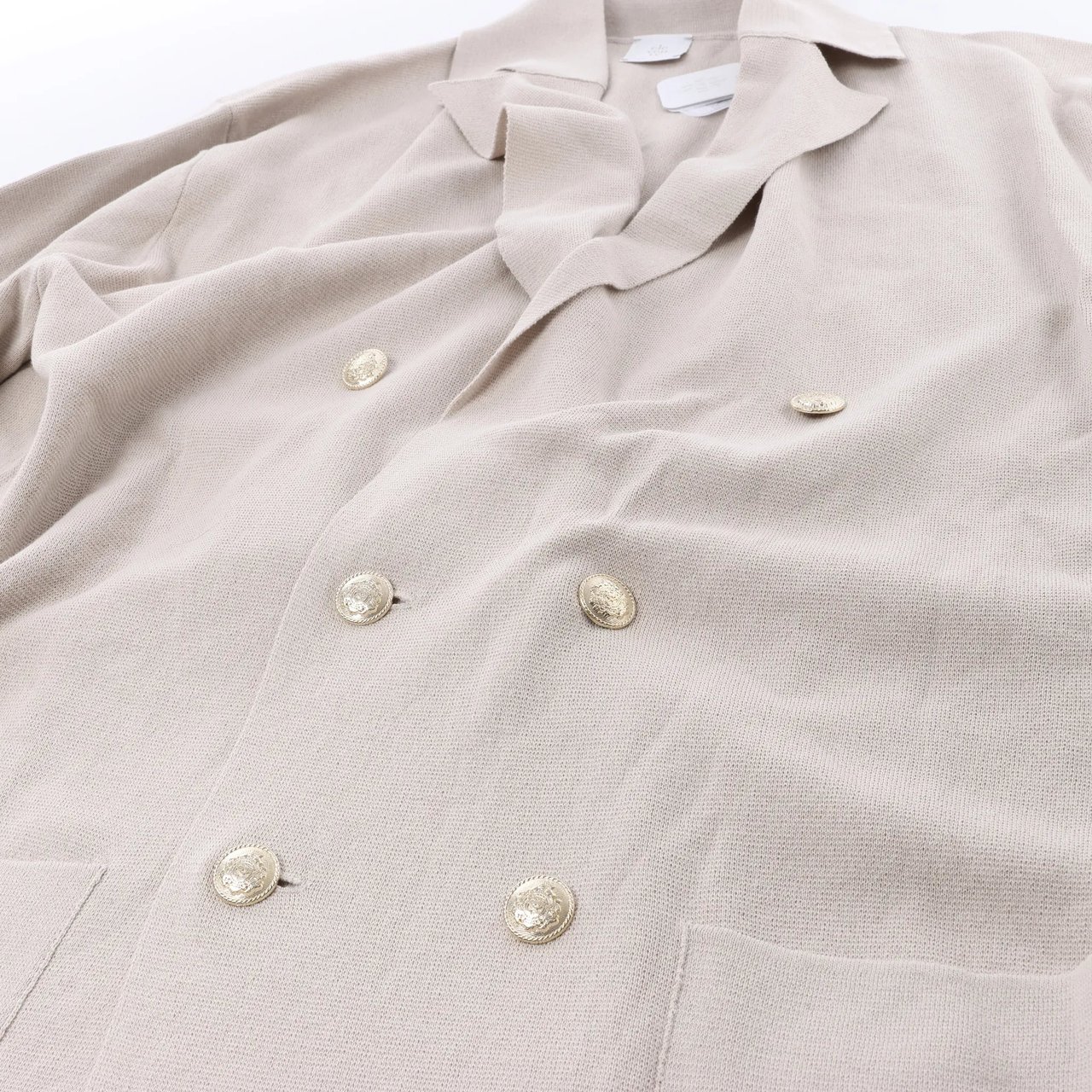 Eleventy Double-Breasted Blazer in Beige, Size S Beige