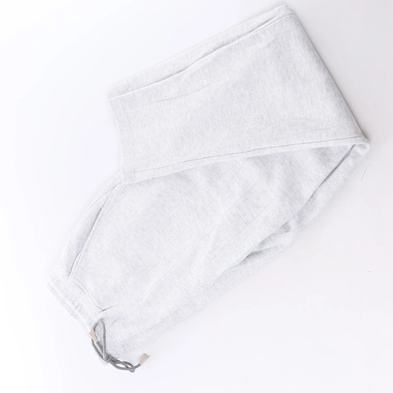 Eleventy Linen Trousers in Light Gray, Size M Grijs