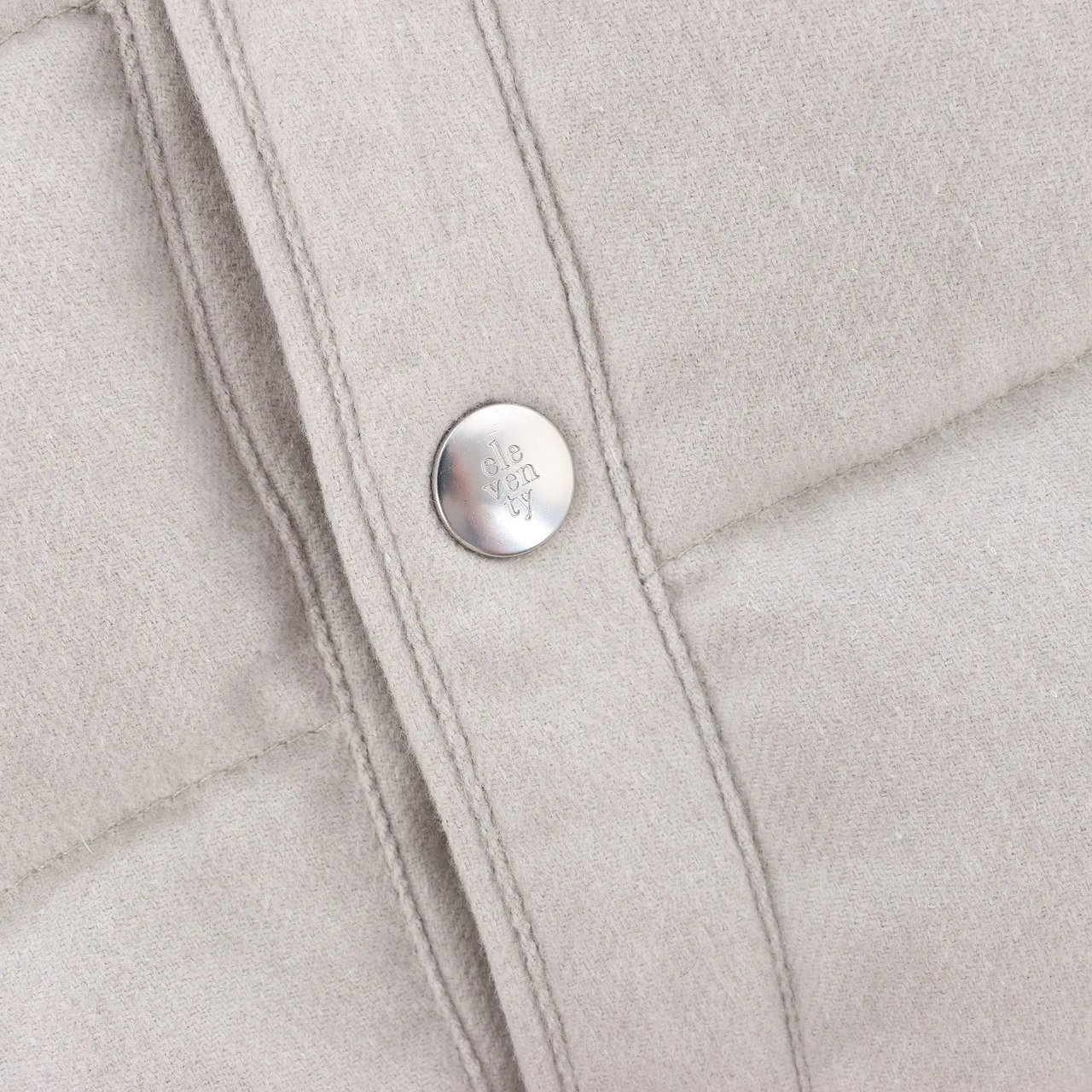Eleventy Hooded Puffer Jacket in Beige, Size 50 IT Beige