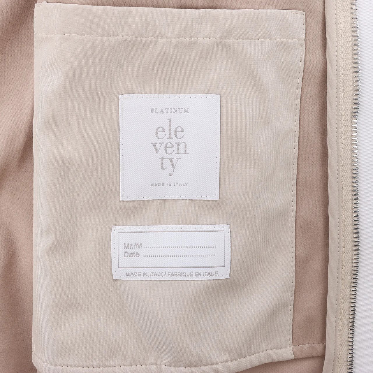 Eleventy Hooded Zip-Front Vest in Beige, Size 50 IT Beige