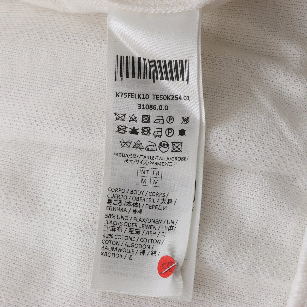 Eleventy Striped Zip-Up Sweatshirt in White, Size M Divers